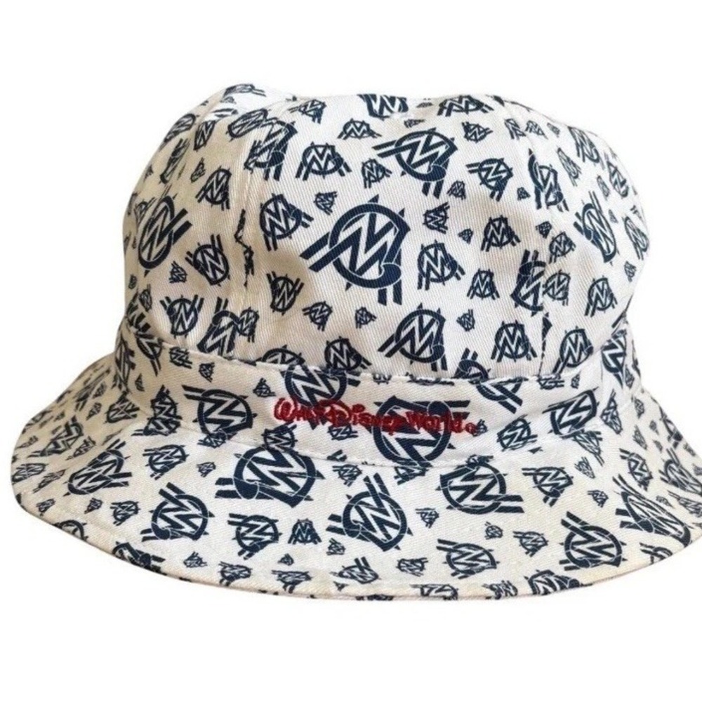 Walt Disney Parks All Over Print Bucket Hat Cap Sun Embroidered World WDW